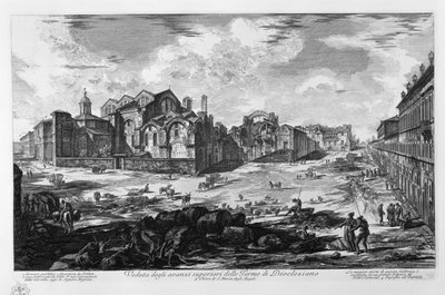 View of the Upper Remains of the Baths of Diocletian by Giovanni Battista Piranesi